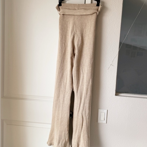 NEW JOSLIN STUDIO Lucia Knit Cotton Cashmere Cream Pants with Belt S(4)Size - Picture 3 of 6